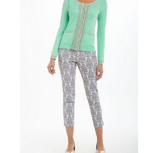 Cartonnier Tapestry Jacquard Floral Ankle Pants - Picture 4 of 8